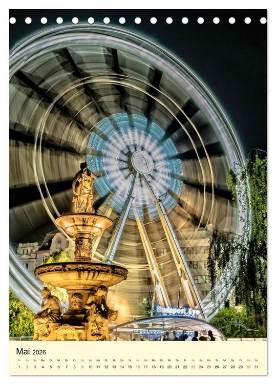 Produktbild: Riesenrad - hoch hinaus (Tischkalender 2026 DIN A5 hoch), CALVENDO Monatskalender