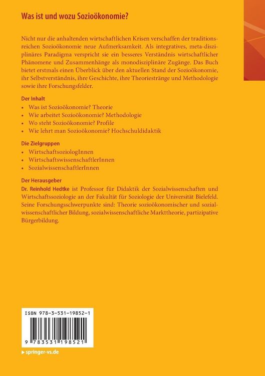 Produktbild: Was ist und wozu Sozio&ouml;konomie?