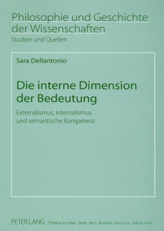 Produktbild: Die interne Dimension der Bedeutung