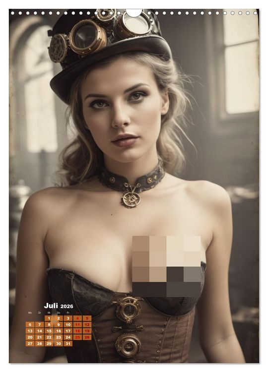 Produktbild: Steampunk erotisch (Wandkalender 2026 DIN A3 hoch), CALVENDO Monatskalender