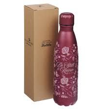 Produktbild: Be Still Metallic Raisin Plum Floral Stainless Steel Water Bottle -