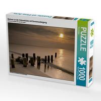 Produktbild: CALVENDO Puzzle Buhnen an der Ostseek&uuml;ste mit Sonnenuntergang 1000 Teile Lege-Gr&ouml;&szlig;e 64 x 48 cm Foto-Puzzle Bild von Rico K&ouml;dder