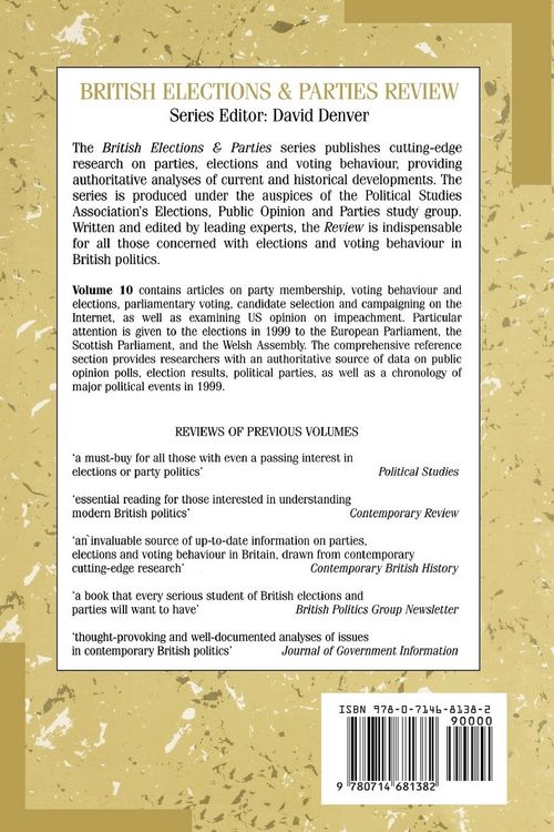 Produktbild: British Elections & Parties Review