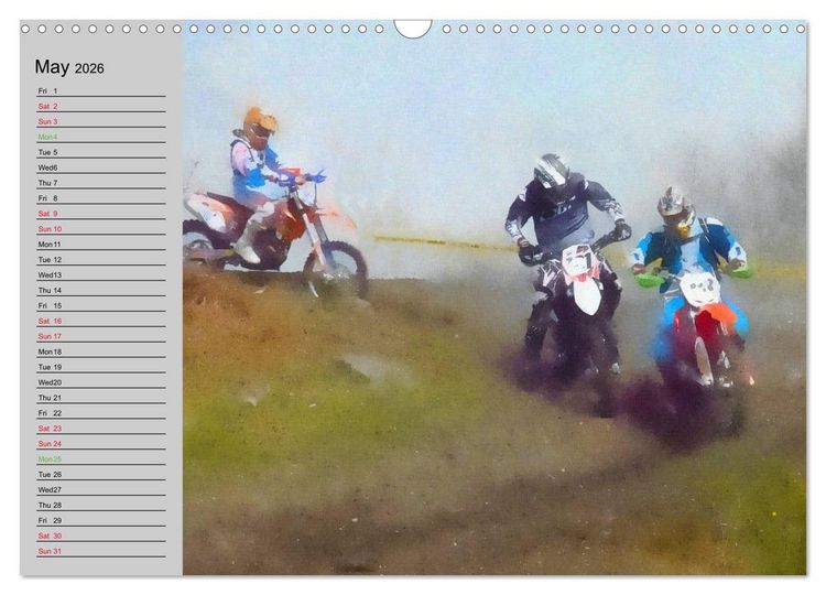 Produktbild: Enduro Racing (Wall Calendar 2026 DIN A3 landscape), CALVENDO 12 Month Wall Calendar