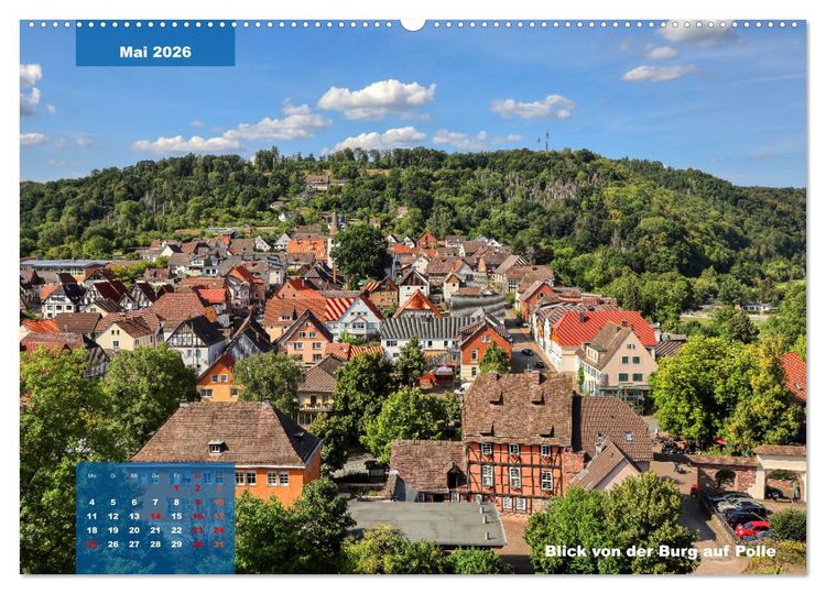 Produktbild: M&auml;rchenhaftes Weserbergland (hochwertiger Premium Wandkalender 2026 DIN A2 quer), Kunstdruck in Hochglanz
