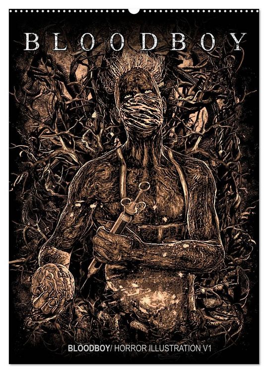 Produktbild: BLOODBOY/ HORROR ILLUSTRATION V1 (Wandkalender 2026 DIN A2 hoch), CALVENDO Monatskalender