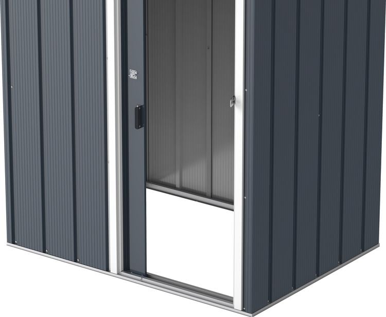 Produktbild: Metall Ger&auml;tehaus 163x112 Gartenhaus Schiebet&uuml;r