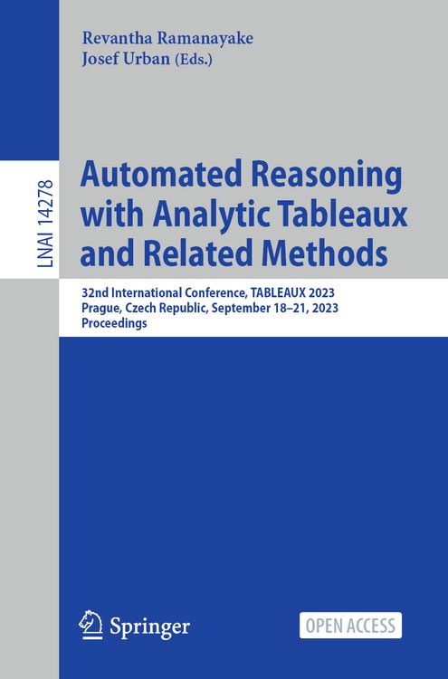 Produktbild: Automated Reasoning with Analytic Tableaux and Related Methods