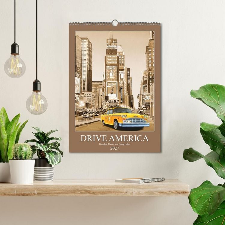 Produktbild: Drive America Plakate (Wandkalender 2027 DIN A3 hoch), CALVENDO Monatskalender