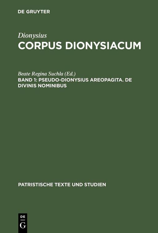 Produktbild: Pseudo-Dionysius Areopagita. De Divinis Nominibus