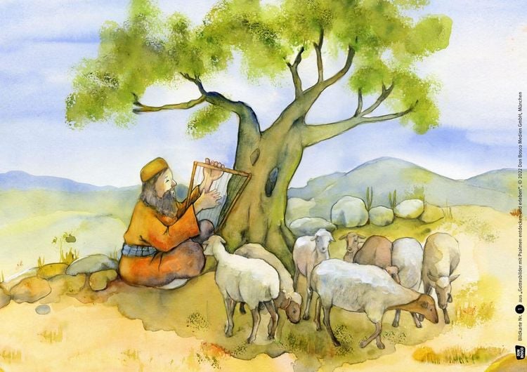 Produktbild: Gottesbilder mit Psalmen entdecken und erleben. Kamishibai Bildkartenset