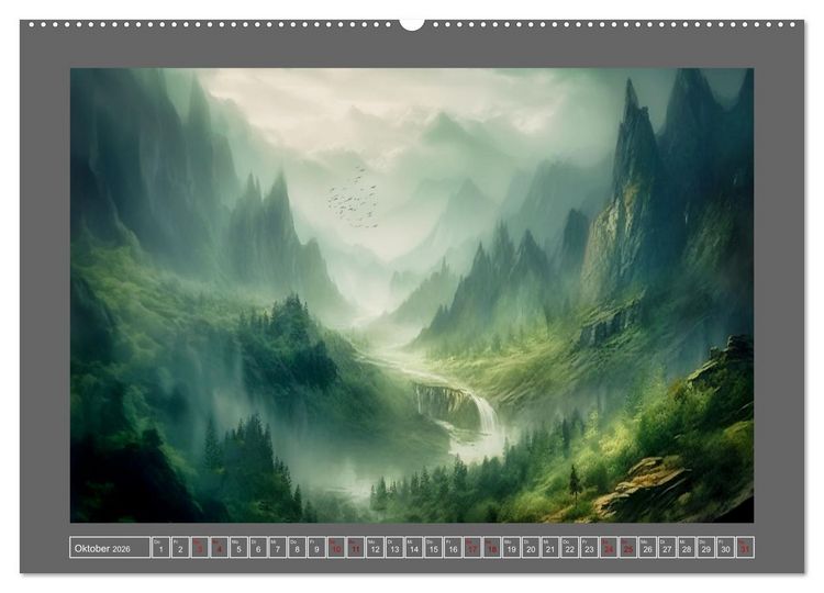 Produktbild: Tr&auml;umereien in Gr&uuml;n (hochwertiger Premium Wandkalender 2026 DIN A2 quer), Kunstdruck in Hochglanz