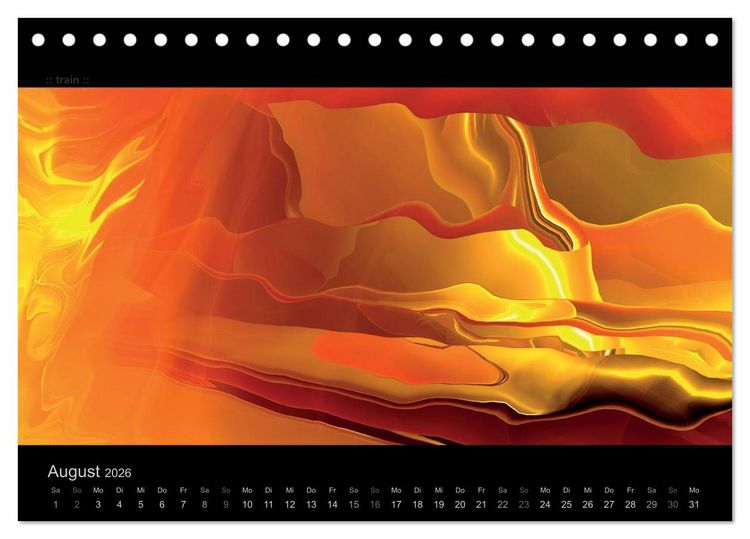 Produktbild: Abstrakte Kunst (Tischkalender 2026 DIN A5 quer), CALVENDO Monatskalender