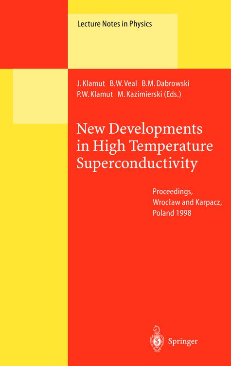 Produktbild: New Developments in High Temperature Superconductivity