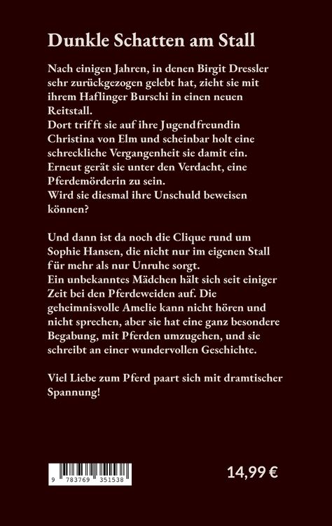 Produktbild: Dunkle Schatten am Stall