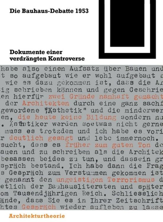 Produktbild: Die Bauhaus-Debatte 1953