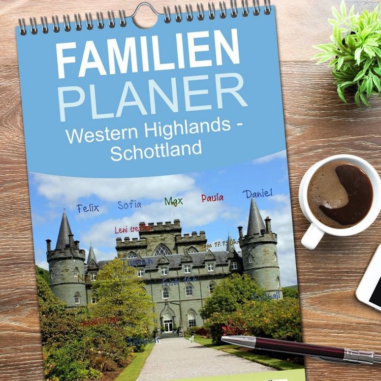 Produktbild: Familienplaner 2026 - Western Highlands - Schottland mit 5 Spalten (Wandkalender, 21 x 45 cm) CALVENDO