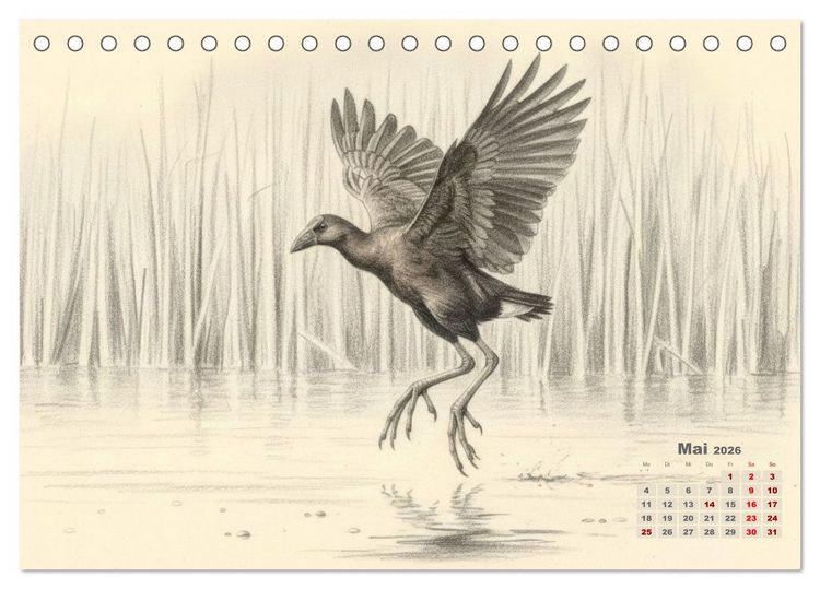 Produktbild: Wilde Seelen - Tierische Momente in Graphit (Tischkalender 2026 DIN A5 quer), CALVENDO Monatskalender