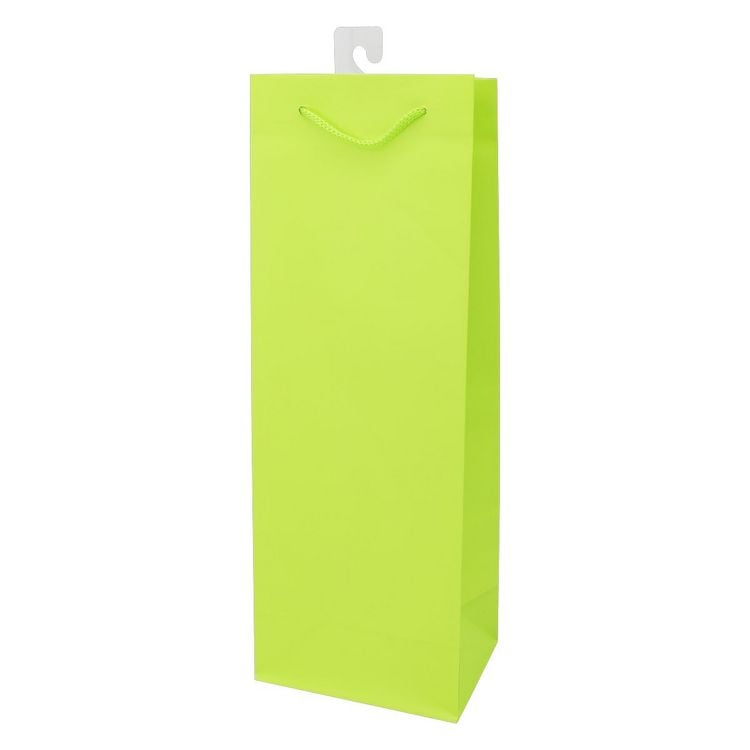 Produktbild: Idena Flaschentasche uni blau gelb rot gr&uuml;n 12x35x9cm 4fach sortiert 128g/m&sup2;