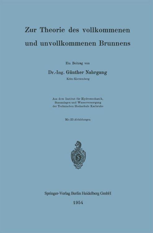 Produktbild: Zur Theorie des vollkommenen und unvollkommenen Brunnens