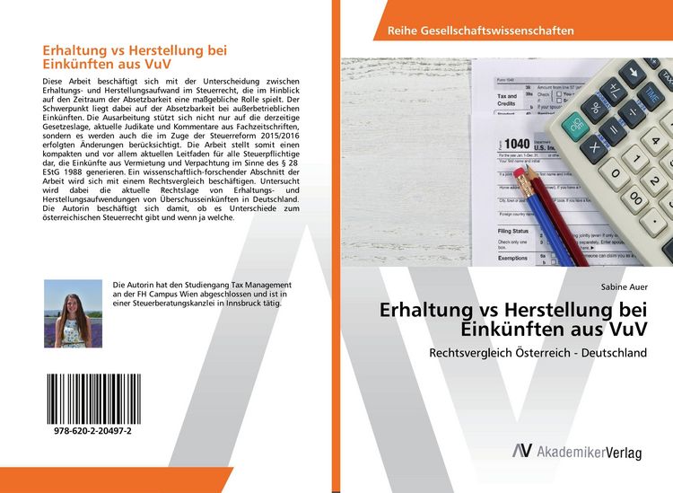Produktbild: Erhaltung vs Herstellung bei Eink&uuml;nften aus VuV