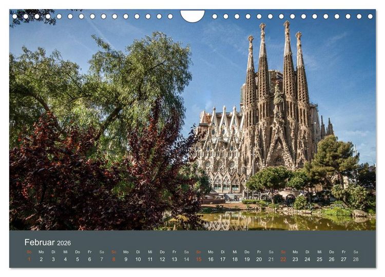 Produktbild: Barcelona - Faszinierende Architektur (Wandkalender 2026 DIN A4 quer), CALVENDO Monatskalender