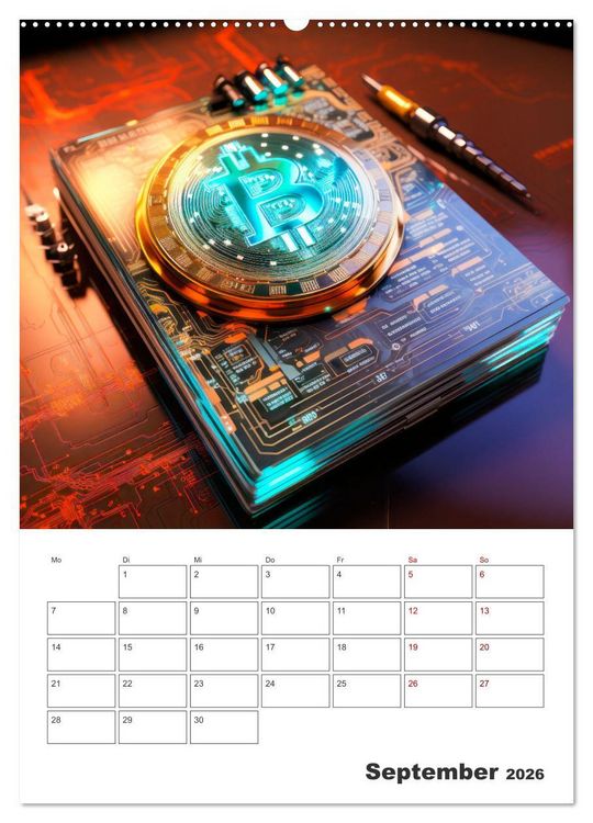 Produktbild: KRYPTO Cooler Terminplaner (Wandkalender 2026 DIN A2 hoch), CALVENDO Monatskalender
