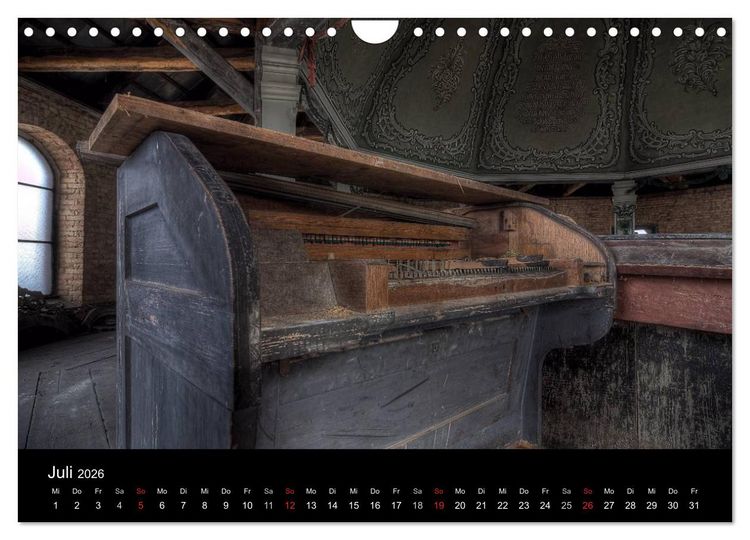 Produktbild: Verlassene Ort - Kirchen (Wandkalender 2026 DIN A4 quer), CALVENDO Monatskalender