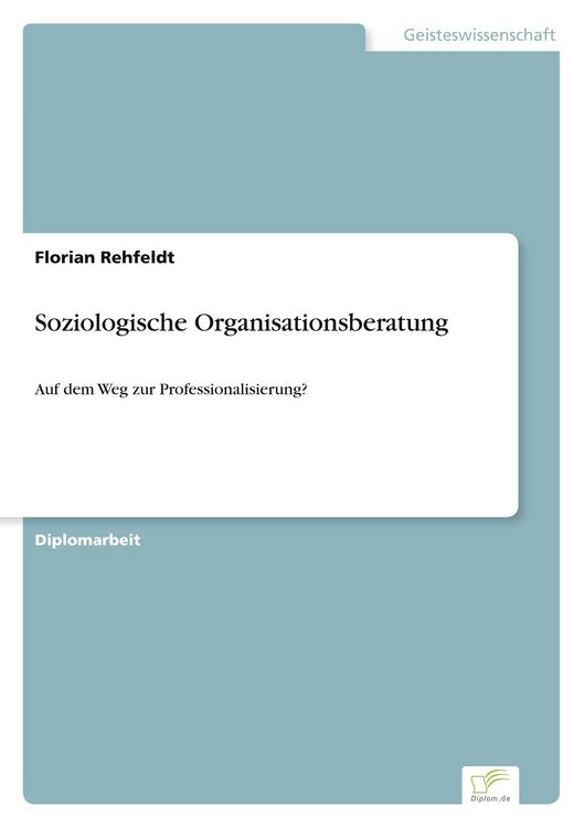 Produktbild: Soziologische Organisationsberatung