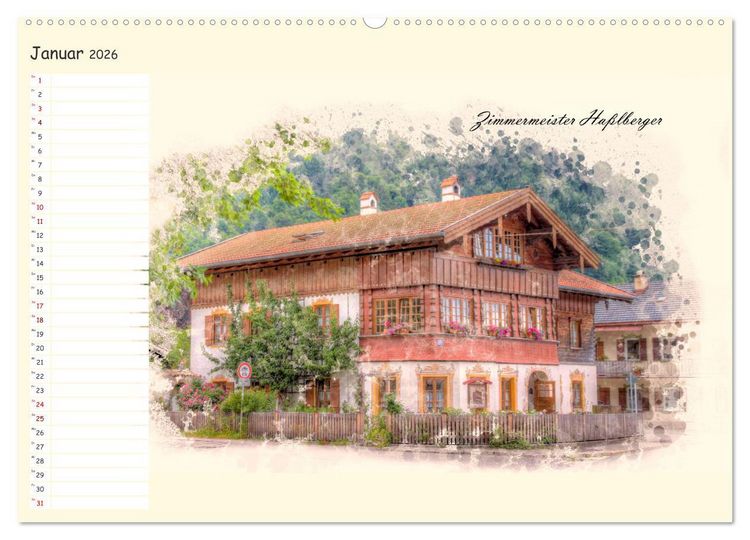 Produktbild: Ruhpolding mein sch&ouml;nes Dorf (Wandkalender 2026 DIN A2 quer), CALVENDO Monatskalender