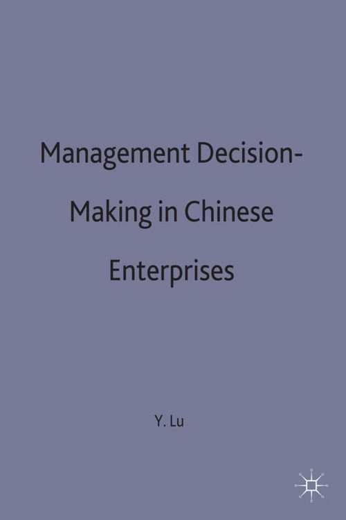 Produktbild: Management Decision-Making in Chinese Enterprises