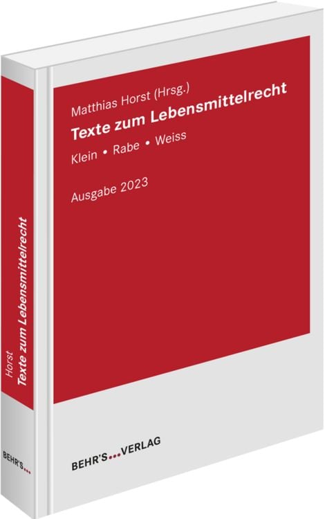 Produktbild: Texte zum Lebensmittelrecht