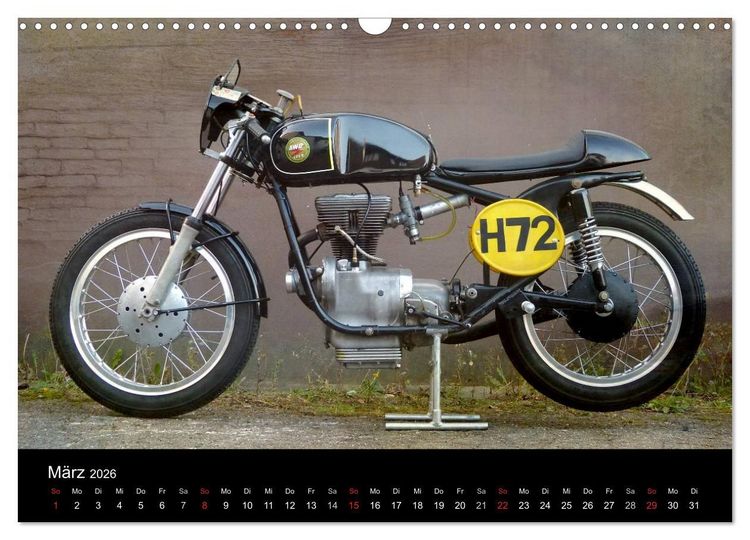 Produktbild: Motorrad Oldtimer (Wandkalender 2026 DIN A3 quer), CALVENDO Monatskalender