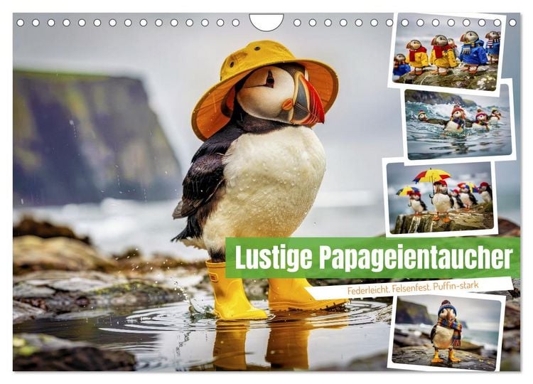 Produktbild: Lustige Papageientaucher (Wandkalender 2027 DIN A4 quer), CALVENDO Monatskalender