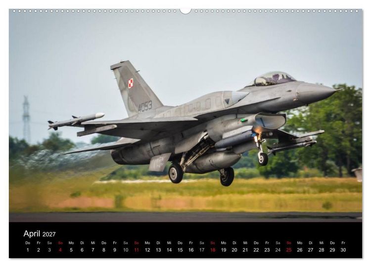 Produktbild: F-16 Fliegende Legende (Wandkalender 2027 DIN A2 quer), CALVENDO Monatskalender