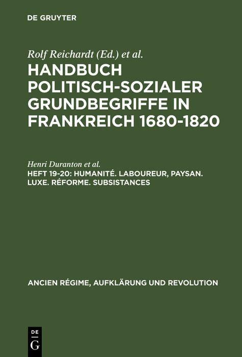 Produktbild: Humanit&eacute;. Laboureur, Paysan. Luxe. R&eacute;forme. Subsistances