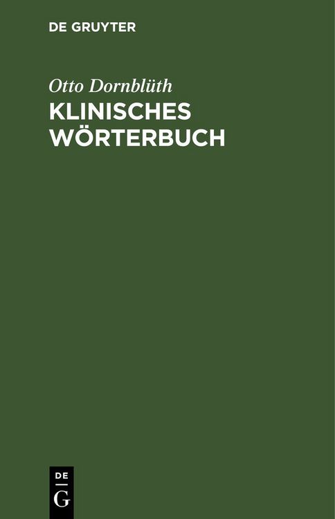 Produktbild: Klinisches W&ouml;rterbuch