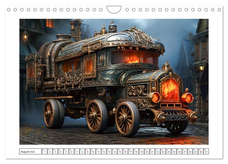 Produktbild: Steampunk Vehicles (Wandkalender 2026 DIN A4 quer), CALVENDO Monatskalender