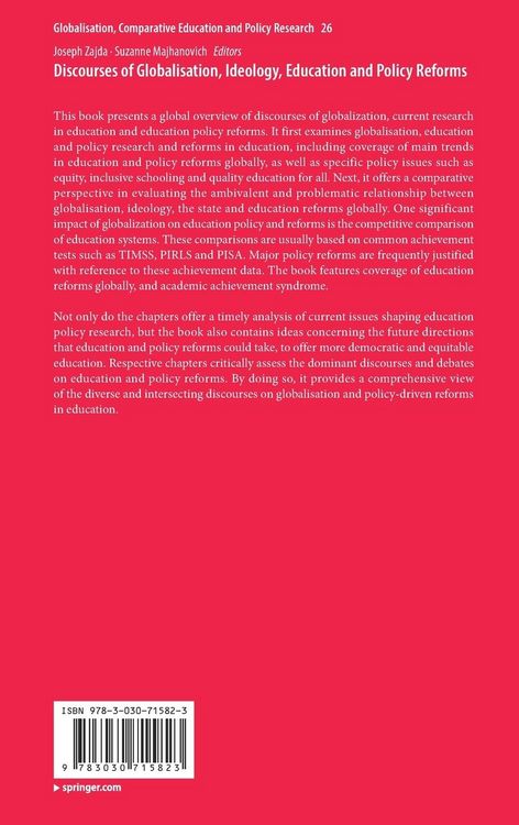 Produktbild: Discourses of Globalisation, Ideology, Education and Policy Reforms