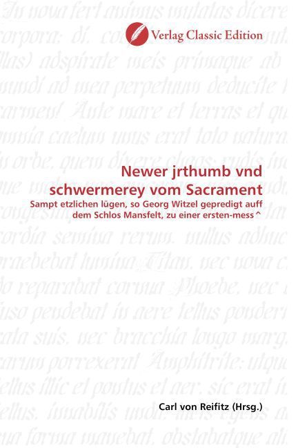 Produktbild: Newer jrthumb vnd schwermerey vom Sacrament