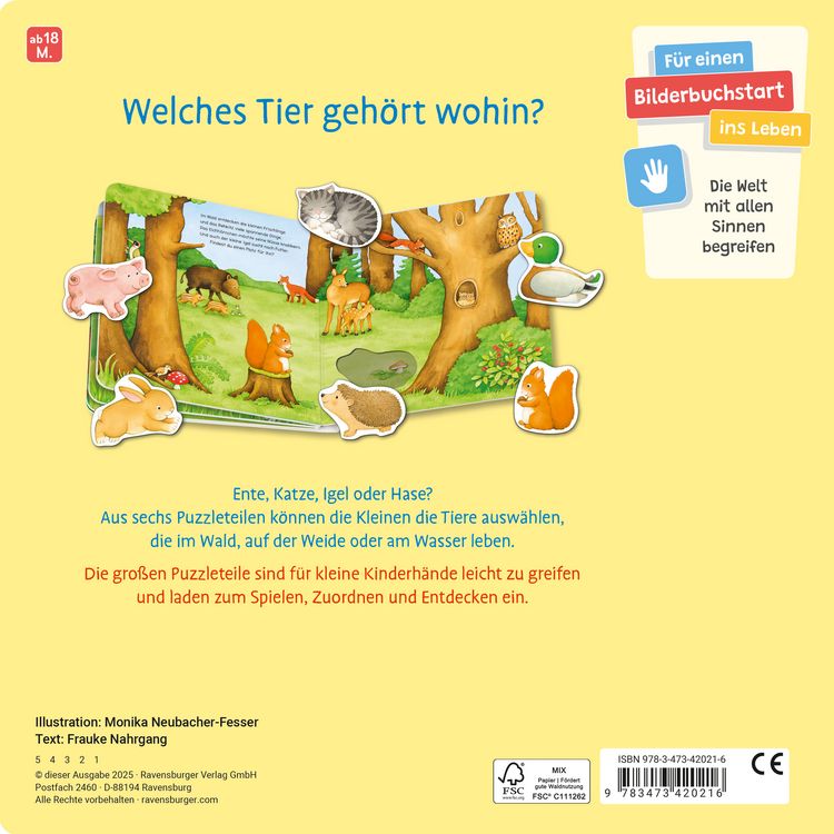 Produktbild: Mein liebstes Puzzle-Spielbuch - Tiere