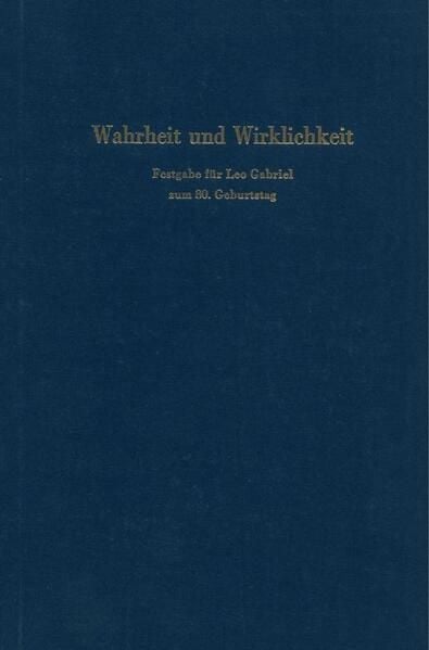 Produktbild: Wahrheit und Wirklichkeit.
