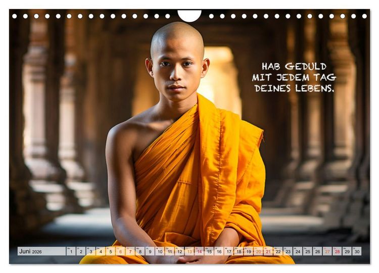 Produktbild: Buddhistische Spr&uuml;che (Wandkalender 2026 DIN A4 quer), CALVENDO Monatskalender