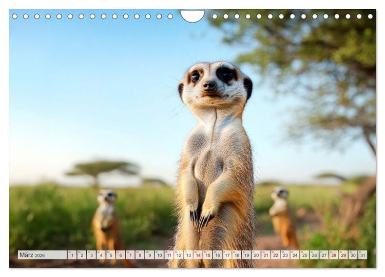 Produktbild: TIERWELT AFRIKA Faszination Wildnis (Wandkalender 2026 DIN A4 quer), CALVENDO Monatskalender