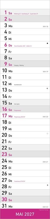 Produktbild: Streifenplaner PINK 2027