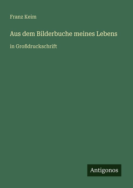 Produktbild: Aus dem Bilderbuche meines Lebens