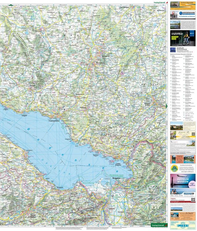 Produktbild: Bodensee und Umgebung, Rad- und Freizeitkarte 1:75.000, freytag & berndt, RK 0099