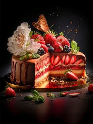 Produktbild: CALVENDO Puzzle Torta alle fragole | 1000 Teile Lege-Gr&ouml;&szlig;e 64x48cm Foto-Puzzle f&uuml;r gl&uuml;ckliche Stunden