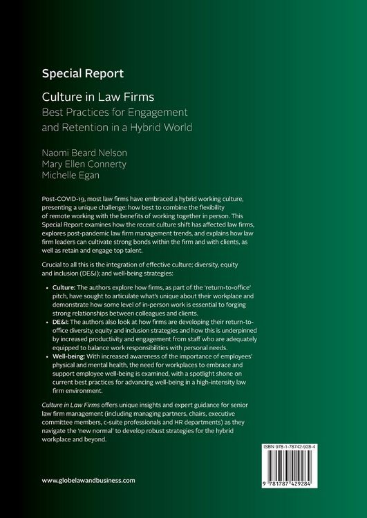 Produktbild: Culture in Law Firms