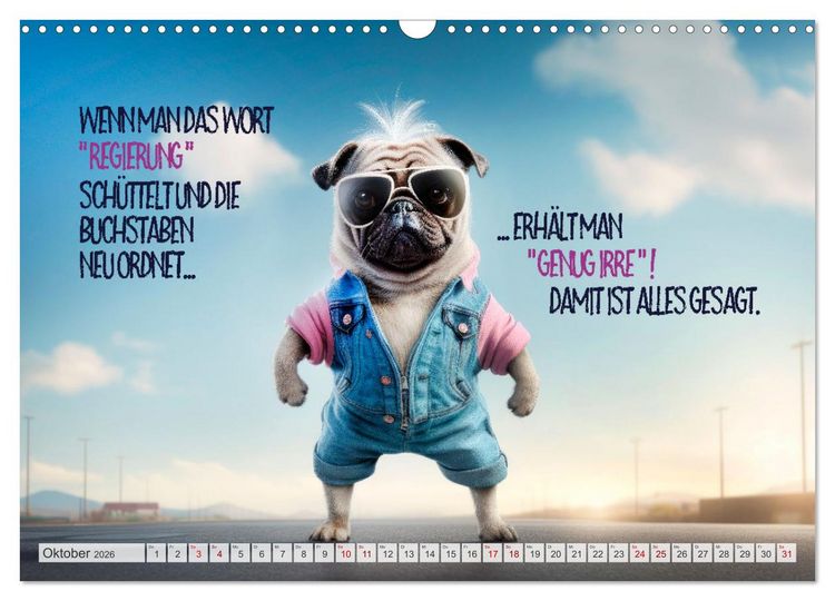 Produktbild: ULTRAKRASS Knallharte Hunde (Wandkalender 2026 DIN A3 quer), CALVENDO Monatskalender